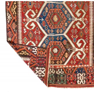 Antique Konya Kilim, Flatweave Rug