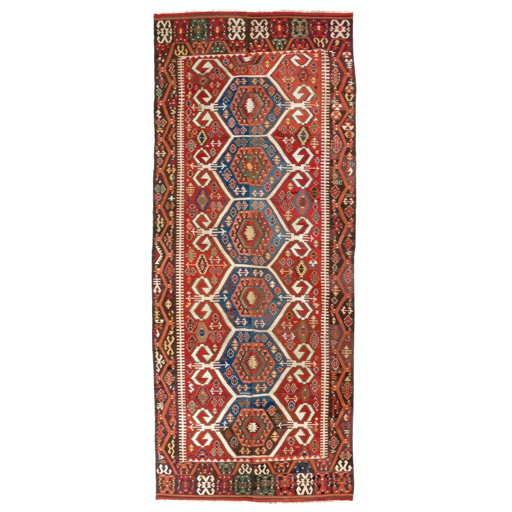Antique Konya Kilim, Flatweave Rug