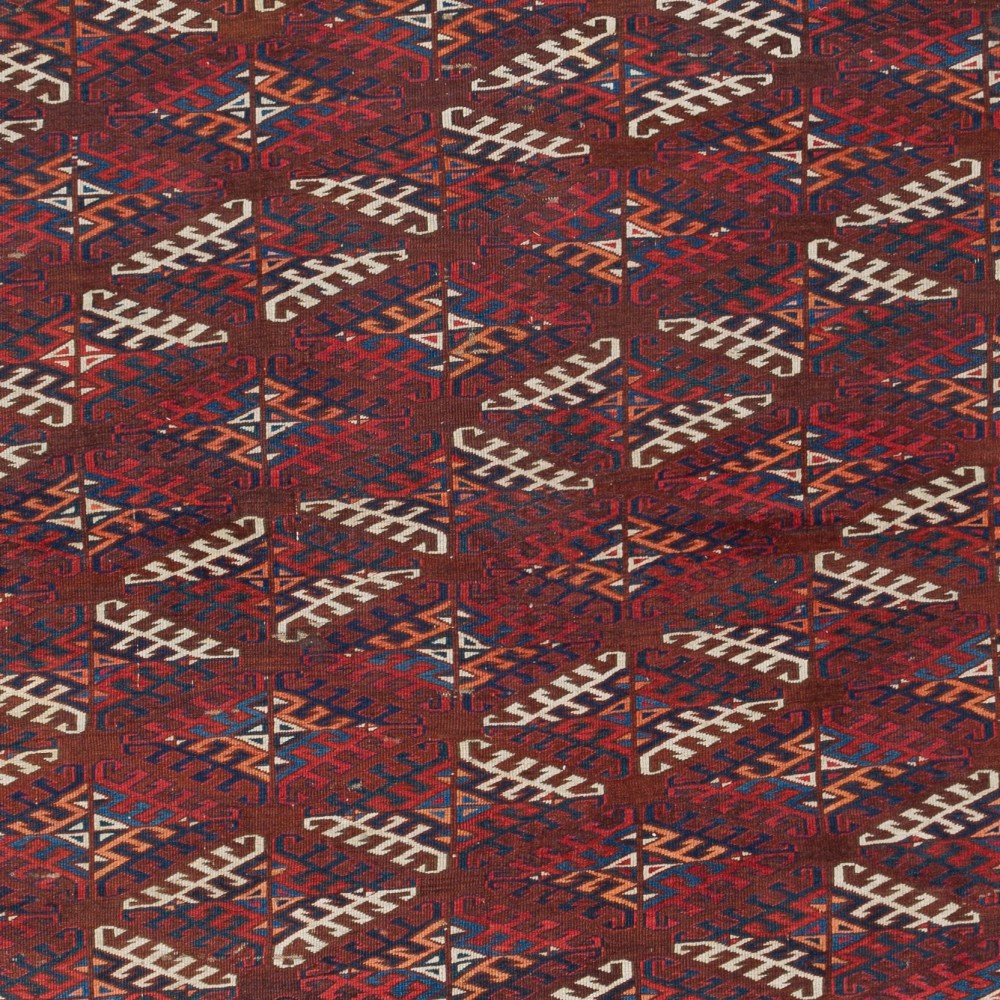 Antique Turkoman Yomut Main Carpet. 19th Century. 