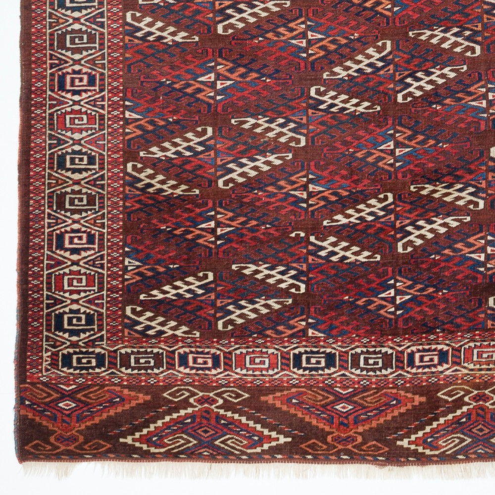 Antique Turkoman Yomut Main Carpet. 19th Century. 