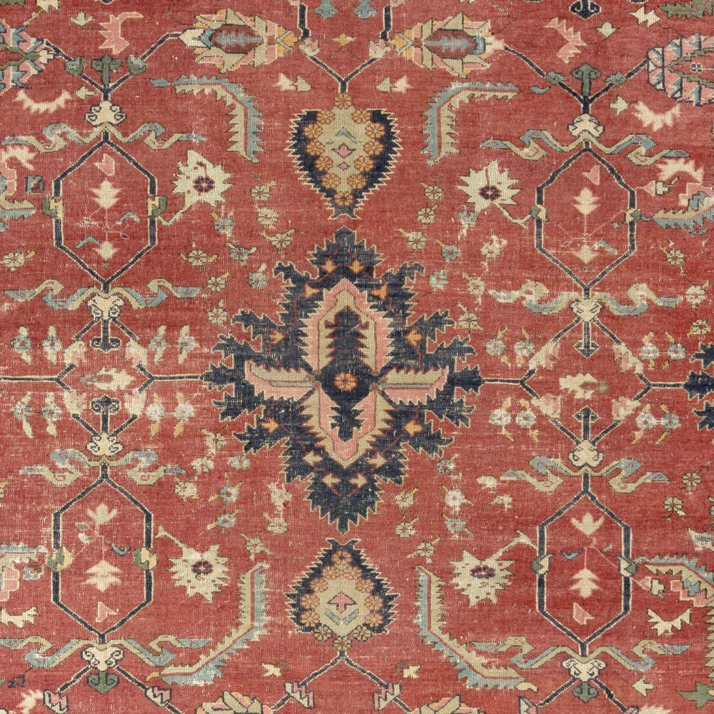 Antique Turkish Oushak Rug