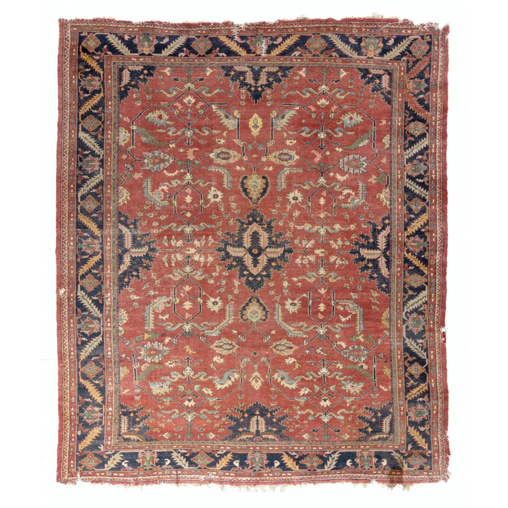 Antique Turkish Oushak Rug