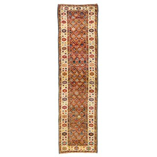 Antique Caucasian Kuba Runner Rug, 19th Century. Excellent Condition