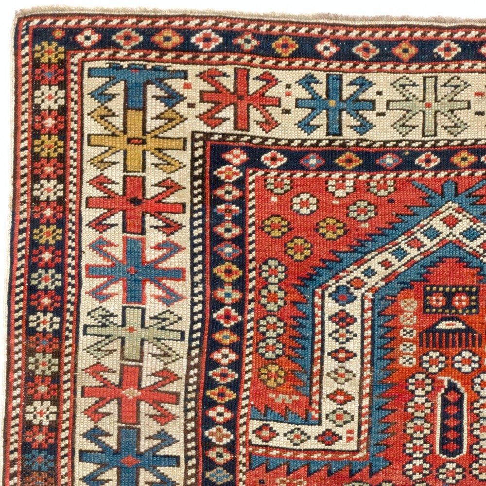 Antique Caucasian Shirvan Prayer Rug