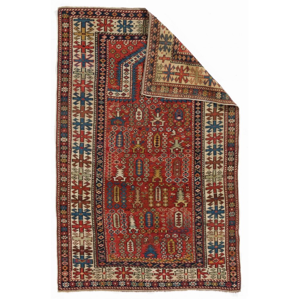 Antique Caucasian Shirvan Prayer Rug