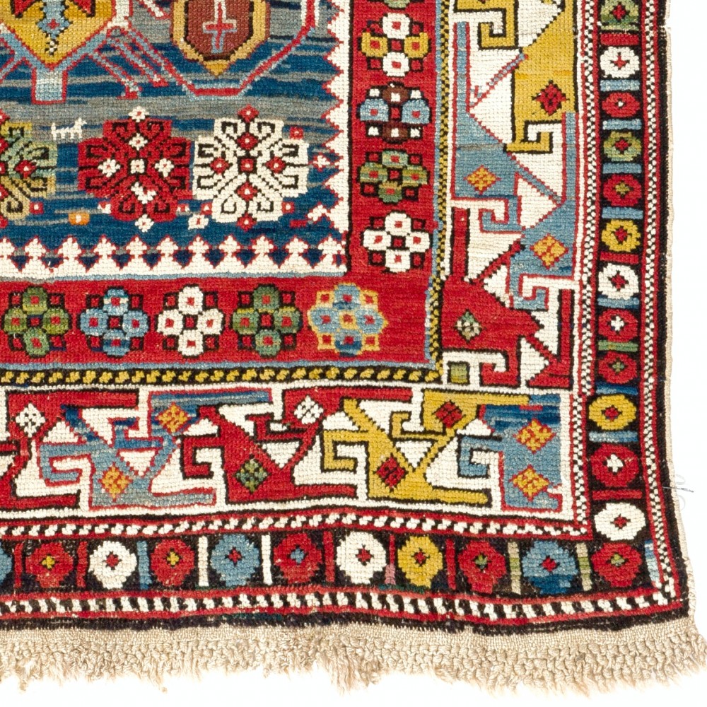 Antique Caucasian Shirvan Bidjov Rug, Ca 1880