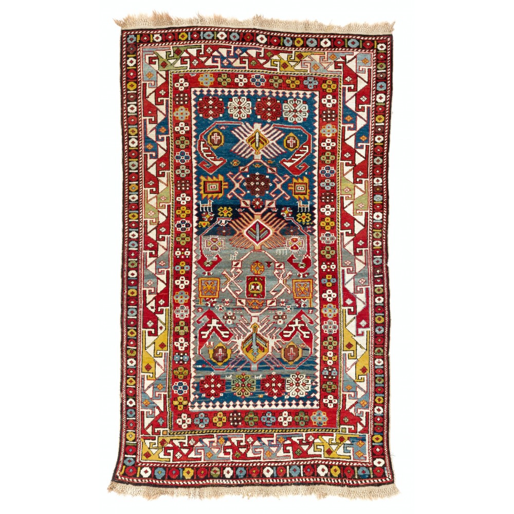 Antique Caucasian Shirvan Bidjov Rug, Ca 1880
