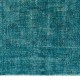 Vintage Handmade Anatolian Rug Over-Dyed in Teal Blue for Modern Interiors Vintage Handmade Anatolian Rug Over-Dyed in Teal Blue for Modern Interiors