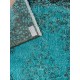 Hand-Knotted Vintage Turkish Rug Re-Dyed in Teal, Ideal 4 Modern Interiors