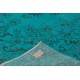 Modern Handmade Turkish Wool Area Rug in Aqua Blue Color