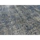 Abstract Upcycled Handmade Turkish Large Area Rug Over-Dyed in light Blue Color
