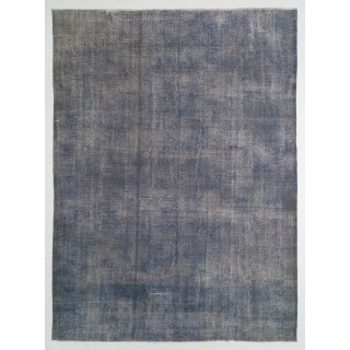 Abstract Handmade Turkish Large Area Rug Over-Dyed in light Blue Color