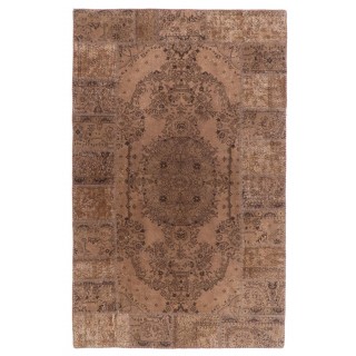 Vintage Turkish Rugs Reimagined, Terracotta Color, Custom Options Available