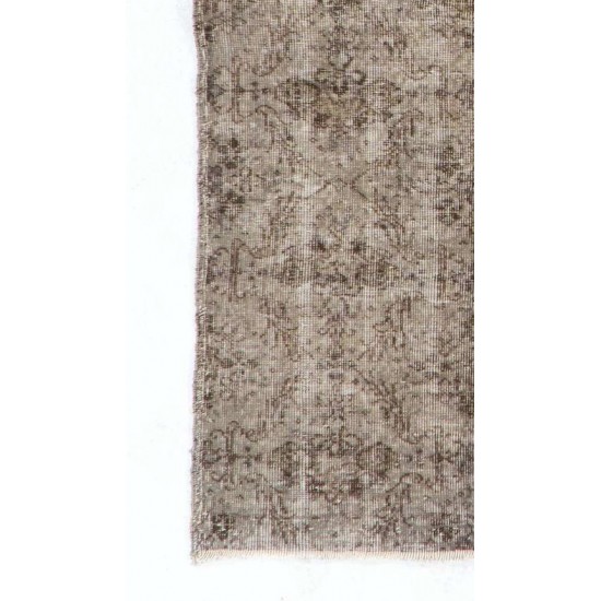 Gray Color OVERDYED Handmade Vintage Turkish Rug Gray Color OVERDYED Handmade Vintage Turkish Rug