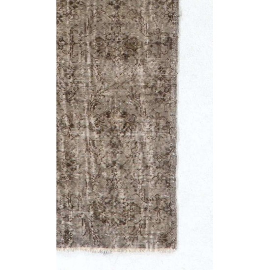 Gray Color OVERDYED Handmade Vintage Turkish Rug Gray Color OVERDYED Handmade Vintage Turkish Rug