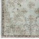 Modern Handmade Turkish Wool Area Rug in Gray & Light Blue