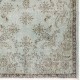 Modern Handmade Turkish Wool Area Rug in Gray & Light Blue