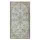 Modern Handmade Turkish Wool Area Rug in Gray & Light Blue