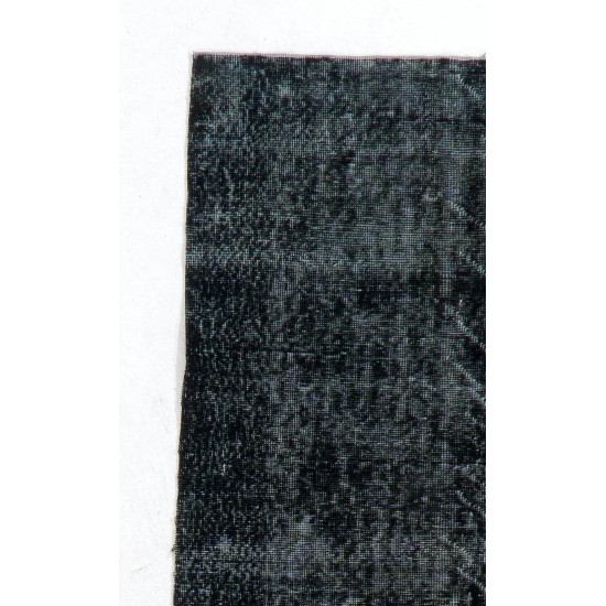 Black Color OVERDYED Distressed Vintage Turkish Rug Black Color OVERDYED Distressed Vintage Turkish Rug