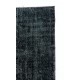 Black Color OVERDYED Distressed Vintage Turkish Rug Black Color OVERDYED Distressed Vintage Turkish Rug