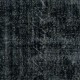Black Color Overdyed Distressed Vintage Turkish Rug