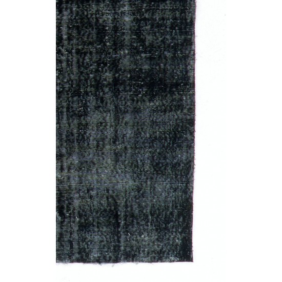 Black Color OVERDYED Distressed Vintage Turkish Rug Black Color OVERDYED Distressed Vintage Turkish Rug