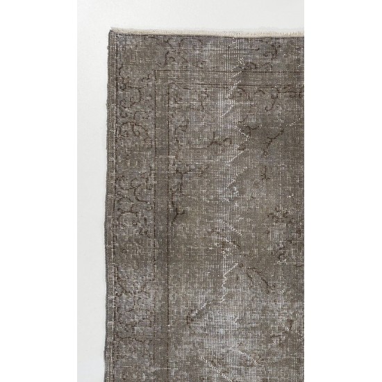Gray Color OVERDYED Handmade Vintage Turkish Rug Gray Color OVERDYED Handmade Vintage Turkish Rug