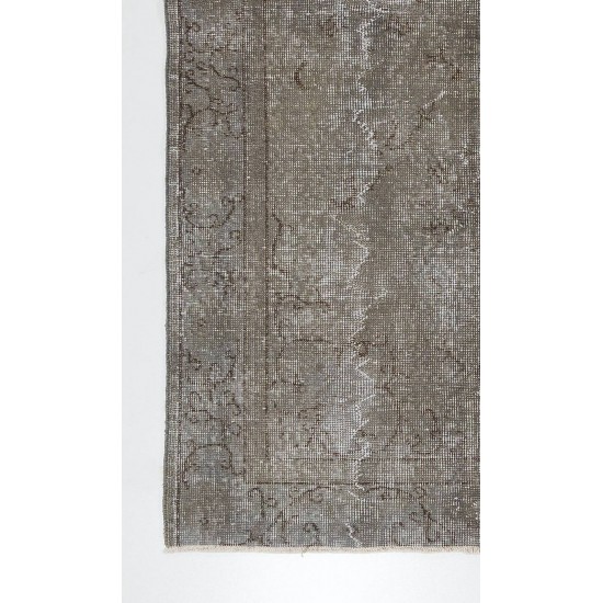 Gray Color OVERDYED Handmade Vintage Turkish Rug Gray Color OVERDYED Handmade Vintage Turkish Rug