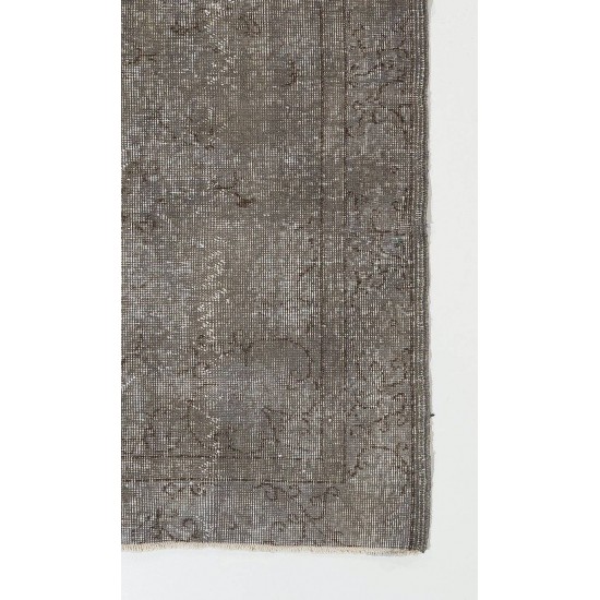 Gray Color OVERDYED Handmade Vintage Turkish Rug Gray Color OVERDYED Handmade Vintage Turkish Rug
