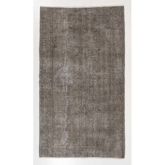 Gray Color OVERDYED Handmade Vintage Turkish Rug Gray Color OVERDYED Handmade Vintage Turkish Rug