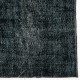 Vintage Handmade Turkish Area Rug Over-Dyed in Black for Modern Interiors