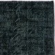 Vintage Handmade Turkish Area Rug Over-Dyed in Black for Modern Interiors