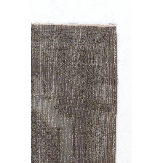 Gray Color OVERDYED Handmade Vintage Turkish Rug Gray Color OVERDYED Handmade Vintage Turkish Rug