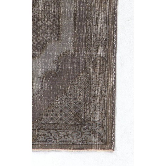 Gray Color OVERDYED Handmade Vintage Turkish Rug Gray Color OVERDYED Handmade Vintage Turkish Rug
