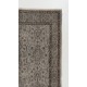 Modern Gray Accent Rug, Floral Design Handmade Turkish Carpet