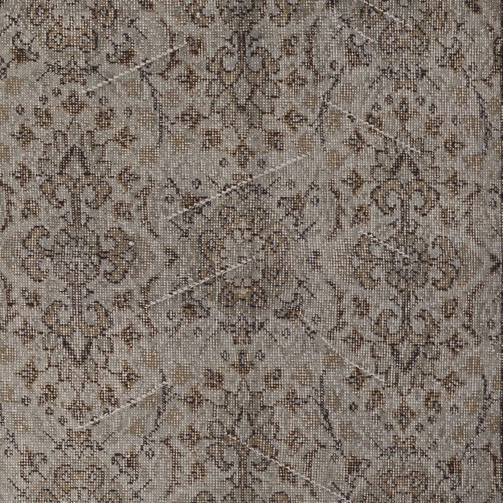 Modern Gray Accent Rug, Floral Design Handmade Turkish Carpet Modern Gray Accent Rug, Floral Design Handmade Turkish Carpet