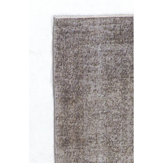 Gray Color OVERDYED Handmade Vintage Turkish Rug