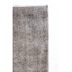 Gray Color OVERDYED Handmade Vintage Turkish Rug