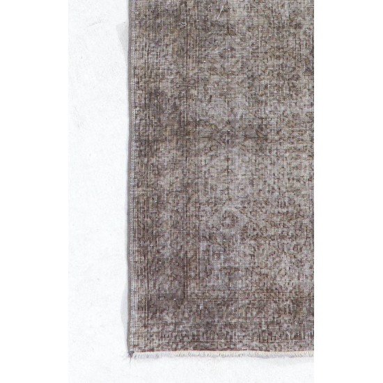 Gray Color OVERDYED Handmade Vintage Turkish Rug