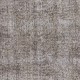 Gray Color Overdyed Handmade Vintage Turkish Rug