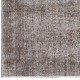 Gray Color Overdyed Handmade Vintage Turkish Rug
