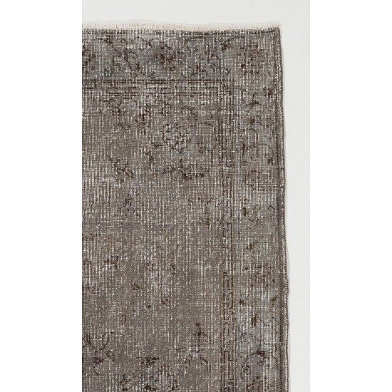 Gray Color OVERDYED Handmade Vintage Turkish Rug Gray Color OVERDYED Handmade Vintage Turkish Rug