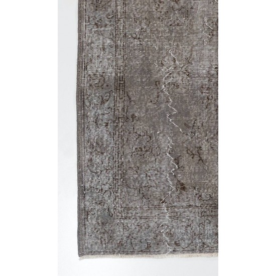 Gray Color OVERDYED Handmade Vintage Turkish Rug Gray Color OVERDYED Handmade Vintage Turkish Rug