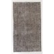 Gray Color OVERDYED Handmade Vintage Turkish Rug