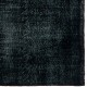 Handmade Turkish Plain Black Wool Rug, Ideal for Contemporary Interiors