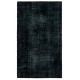 Handmade Turkish Plain Black Wool Rug, Ideal for Contemporary Interiors