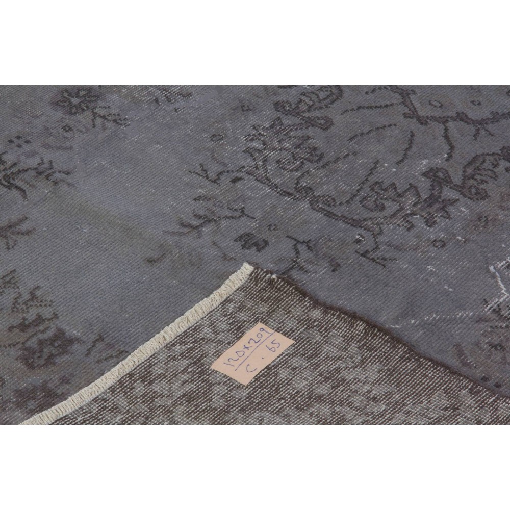 Contemporary Handmade Turkish Area Rug in Gray Color