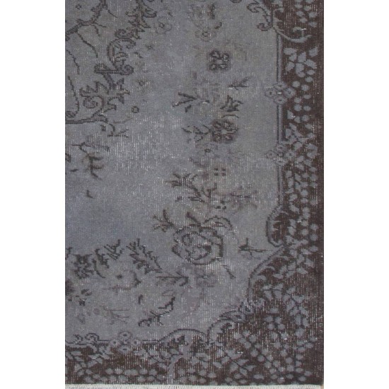 Gray Color OVERDYED Handmade Vintage Turkish Rug Gray Color OVERDYED Handmade Vintage Turkish Rug