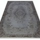 Gray Color OVERDYED Handmade Vintage Turkish Rug