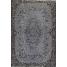 Contemporary Handmade Turkish Area Rug in Gray Color